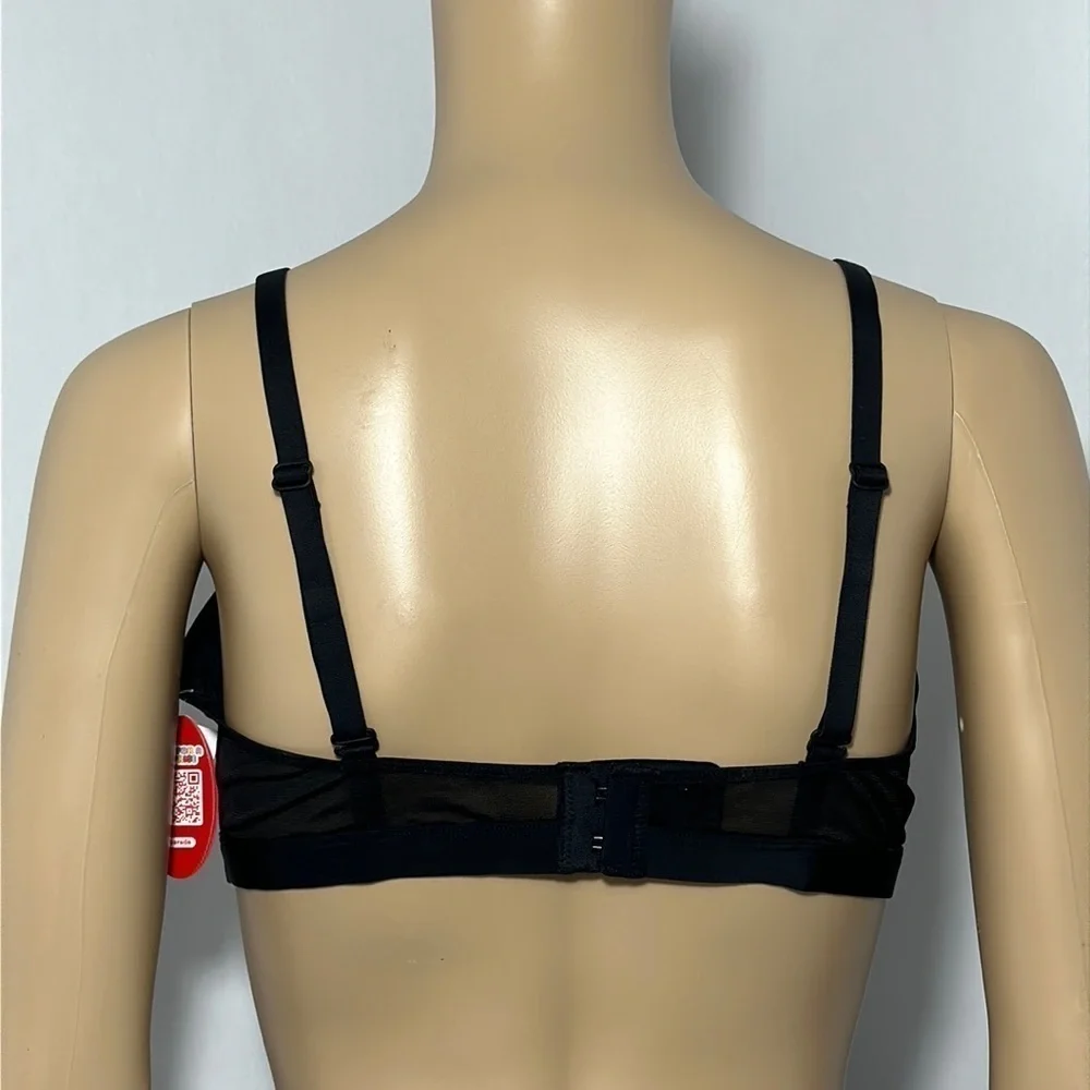 Parade Women's Black Bra With Hook and Latch and mesh sides (3123) - Picture 2 of 3